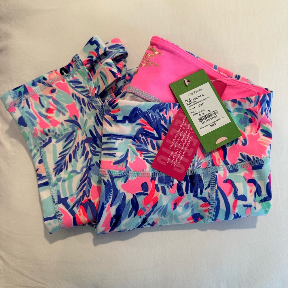 New with Tags, Lilly Pulitzer Luxletic Weekender cropped Cabana Cocktail